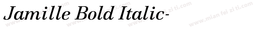 Jamille Bold Italic字体转换